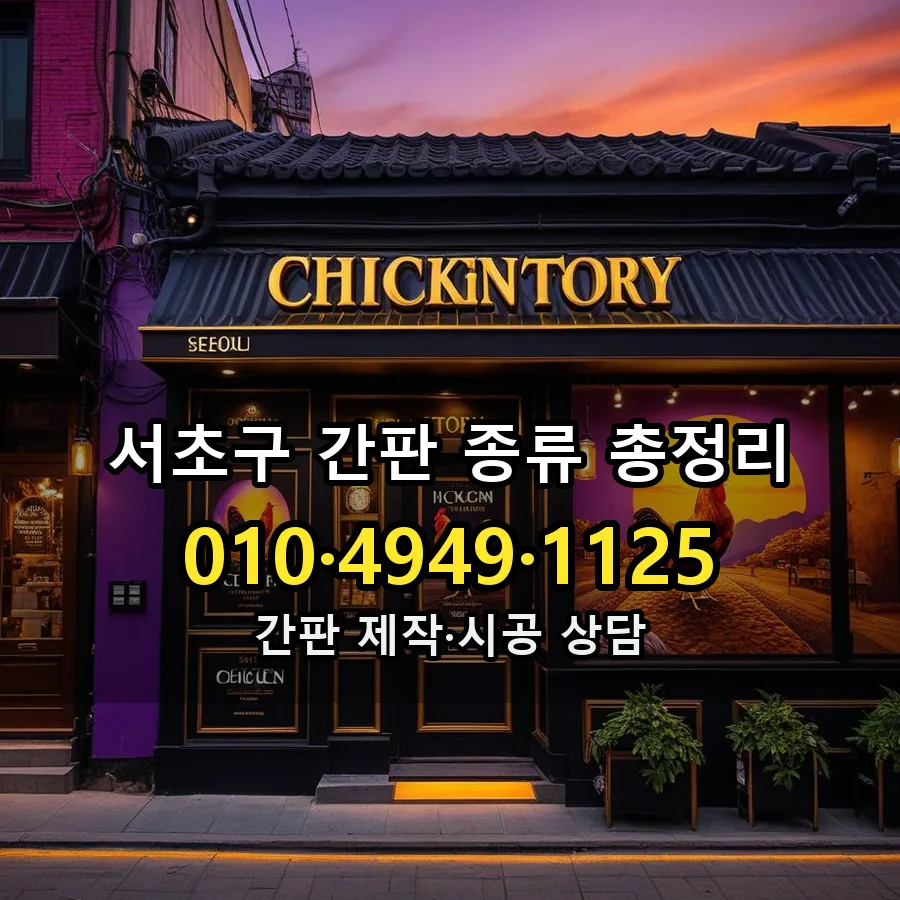 간판 제작·시공 모습